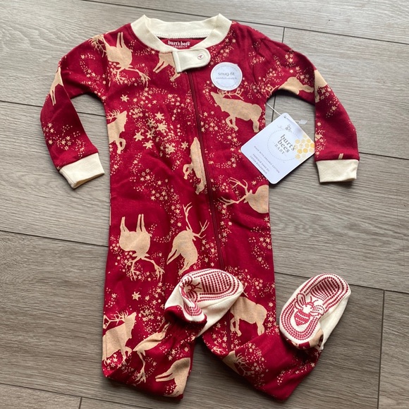 Burt's Bees Baby Pajamas Burts Bees Baby Footed Zip Sleeper Pajama Nwt Size 69 Months